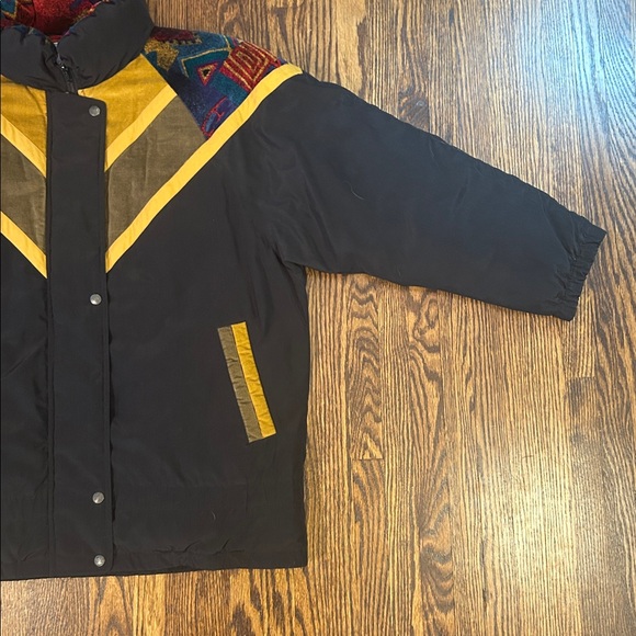 Vintage 80s Down Filled Vibrant Ski Jacket - Picture 5 of 9